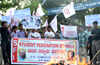 SFI protests against Gadkaris statement on Swami Vivekananda